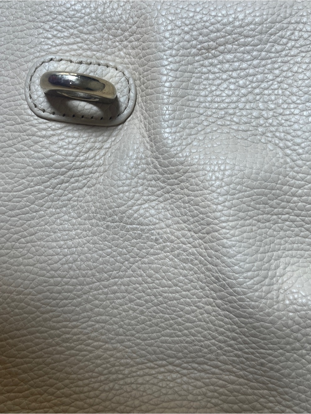 Dooney & Bourke Belvedere Cream Leather Hobo Shoulder Bag with Braiding & lock - Picture 8 of 8